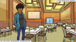 An Athletic Black Woman In Casual Wear and A Restaurant Dining Room  Background