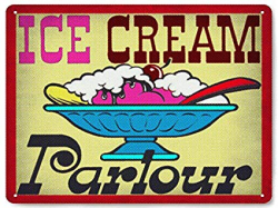 Amazon.com: Ice Cream sundae metal sign Dairy shop for Deli ...