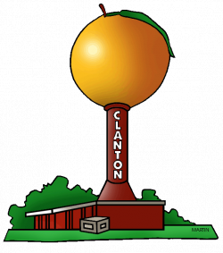 United States Clip Art by Phillip Martin, Big Peach Water Tower