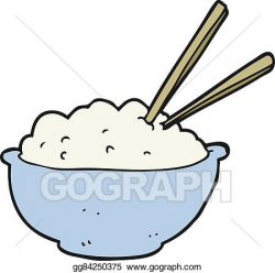 Vector Stock - Cartoon bowl of rice. Clipart Illustration gg84250375 ...