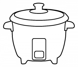 Rice Cooker Clipart Black And White | Letters Format
