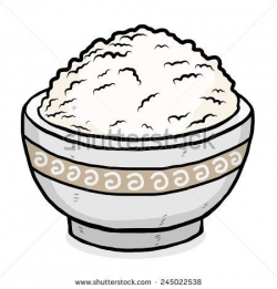 rice in Chinese bowl / cartoon vector and illustration, hand ...