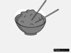 Rice Bowl Grey Clip art, Icon and SVG - SVG Clipart
