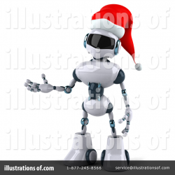 Christmas Robot Clipart #435560 - Illustration by Julos