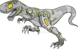 Cyborg Robot Tyrannosaurus Dinosaur stock vectors - Clipart.me