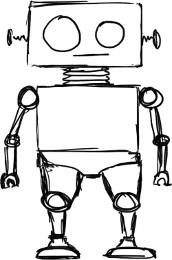 Robot clipart easy - Pencil and in color robot clipart easy ...