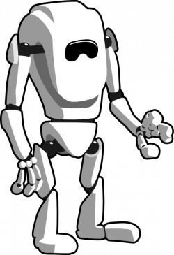 clipartist.net » Clip Art » Robot Black White Art Ezekiel Halloween SVG