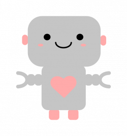 Clipart - Kawaii Robot