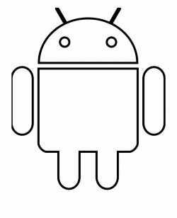Android Robot Black White Line Art 999Px 44 - Clip Art Library