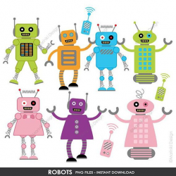 Robot Clipart Robots Clip Art Boys Cute Robot Clipart for ...