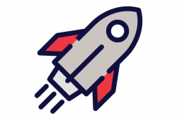 Rocket Ship Icon Clipart Launch Spacecraft Black And White ...