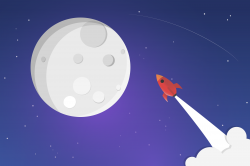 Dribbble - Rocket-Ship-to-Moon.png by Sarah Thomson - Clip ...