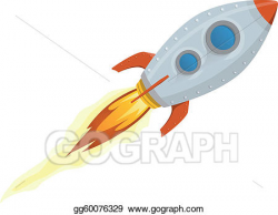 Vector Art - Rocket ship. Clipart Drawing gg60076329 - GoGraph