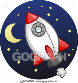 Vector Illustration - Toy rocket ship cartoon. Stock Clip ...