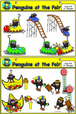 Penguins in Action Clipart | TpT Misc. Lessons | Clip art ...