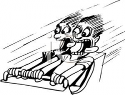 Frightened People on a Rollercoaster - Royalty Free Clipart ...