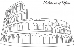 Colloseum of Rome coloring printable page for kids | Italyan ...