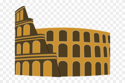 Colosseum Clipart Structure - Roman Colosseum Png ...