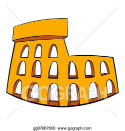 Stock Illustration - Roman colosseum icon cartoon. Clipart ...
