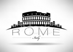 Modern Rome Skyline Typography stock vectors - Clipart.me