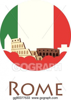 Vector Art - Rome. tourism. travelling illustration rome ...