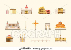 Vector Illustration - Rome historical building. EPS Clipart ...