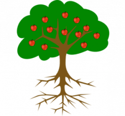 Apple Tree With Roots Clip Art | Images Home & Garden | Tree ...