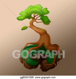 Stock Illustration - Tree with strong roots. Clipart Drawing ...