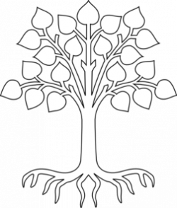 Tree With Roots/white clip art | Things I'd like to try ...