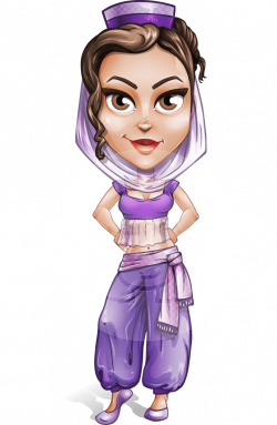 Leyla the Arab beauty - a female vector character with Arab roots ...