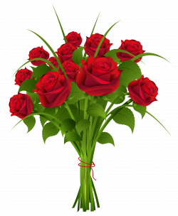 Transparent Rose Bouqet Red Clipart PNG Image | Gallery ...