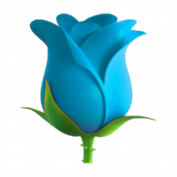 emojisticker emoji blueemoji blue rose flower bluerose...
