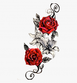 Rose Clipart Timetome Pinterest - Rose Tattoo Png ...