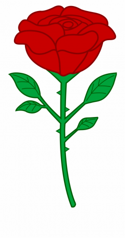 Clip Art Roses With Thorns And Dead Vines - Rose Cartoon ...
