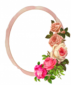 The Graphics Monarch: Free Pink Rose Digital Flower Frame Download ...