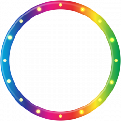Multicolored Round Border Frame PNG Clip Art Image | A A A Marcos ...