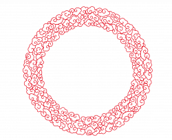 Circle Euclidean vector - Vector Chinese-style clouds round border ...
