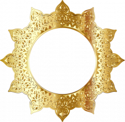 Golden Round Frame PNG Picture - peoplepng.com