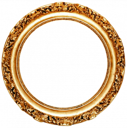 Golden Round Frame PNG Transparent1 - peoplepng.com