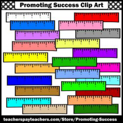 School Ruler Clip Art, 6 Inches, SPS