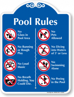 Pool Rules Signs | Free Shipping