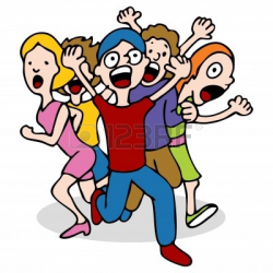 Crowd Of People Running Clipart | Clipart Panda - Free ...