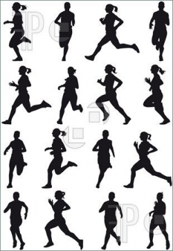Woman Runner Running Marathon Silhouette Clipart - Free Clip ...