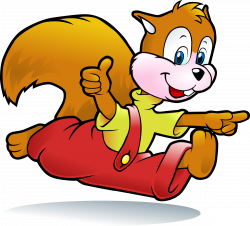Clipart - squirrel runner