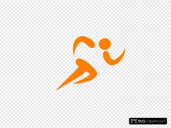Orange Runner Clip art, Icon and SVG - SVG Clipart