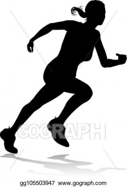 Vector Illustration - Runner racing track and field ...