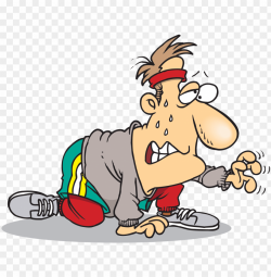 running man - tired runner clipart PNG image with ...