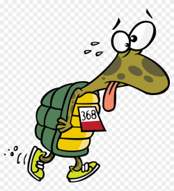 Tired Clipart Tired Runner - Tired Turtle Cartoon, HD Png ...