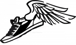 running clipart | Running Shoe with wings clip art | 5k ...