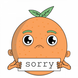 Sorry Orange Sticker for iOS & Android | GIPHY